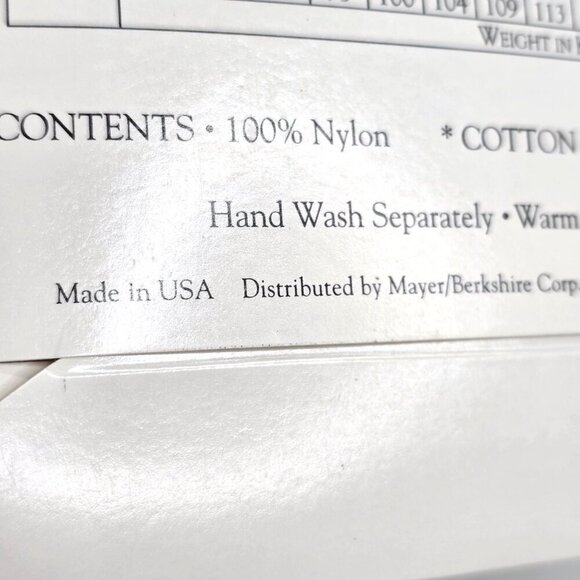 Vintage Berkshire Pantyhose Plus Size Queen 1X Off Black Nylon Sandalfoot - Picture 7 of 7